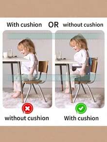1pc Baby High Chair Cushion, Soft Non-Slip Cartoon Print Foldable Lightweight Portable - Soft Support, Removable Washable Dining Chair Pad, Ideal Gift For Baby - Raised Dining Chair Seat Cushion - View 5