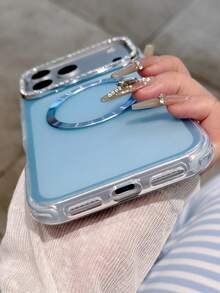 奢華閃粉水鑽磁吸手機殼，適用於 iPhone 17 Pro Max 17 16 15 14 13 Pro Max 16 15 14 Plus，支援無線充電後蓋保護殼 - 淺藍色 - 查看 4