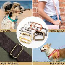 50pcs 1 Inch Metal 3-Position Adjustable Buckles, Rectangular Adjustable Webbing Sliders, Suitable For Keychains, Lanyards, Handbags, Fasteners, Straps, Backpacks And Leather Hardware Accessories - One Size - View 3