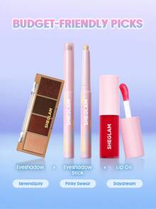 SHEGLAM [3Pcs] Glam Wow Essentials Eyeshadow & Lip Oil Bundle Set - Serendipity+Pinky Swear+Daydream - View 2