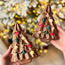 1pc 24-Cavity Mini Christmas Decoration Silicone Mold - Includes Mini Snowflake, Pine Cone, Christmas Tree, Bell And Ball Styles, Suitable For DIY Aromatherapy Candles, Handmade Soap, Epoxy Resin, Plaster Diffuser Stones And Christmas Winter Home Decor Crafts - White - View 11