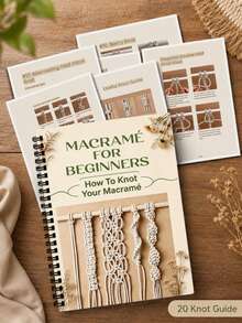 1pc Knotting & Macrame Basics Notebook, Spiral Bound Practice Book, Includes Easy-To-Follow Knotting Tutorials And Professional Handmade Journal, Help You Master Rope Art From Scratch - Multiple Styles - View 4