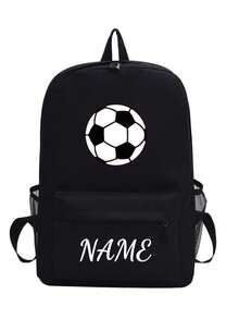 This Spacious And Lightweight Soccer Print Backpack Is Perfect For School, Work, And Leisure. It Features Adjustable Shoulder Straps And... - Multicolor - View 18
