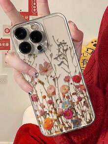 1件彩色透明TPU手機殼，花卉圖案與蝴蝶元素，適用於 16/16 Pro/16 Pro Max/16 Plus/7/8/7 Plus/8 Plus/X/Xs/Xr/Max/11/11 Pro/11 Pro Max/12/12 Pro/12 Pro Max/12 Mini/13/13 Pro/13 Pro Max/13 Mini/14/14 Pro/14 Plus/14 Pro Max/15/15 Pro/15 Plus/15 Pro Max/17/17 Pro/17 Pro Max/17 Ai，春季禮物 - 彩色 - 查看 5