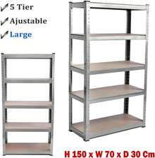 Vandise Heavy Duty 5 Tier Boltless Metal Shelving Unit 875KG Load, Adjustable Garage Storage Rack For Workshop Warehouse, Can Be Split Into 2 Smaller Shelf Units - View 9