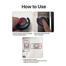 2pcs Multi-Function Telescopic Phone Holder Socket, Suitable For Car, Indoor, Wall And Glass, With Adhesive - Multicolor - View 6