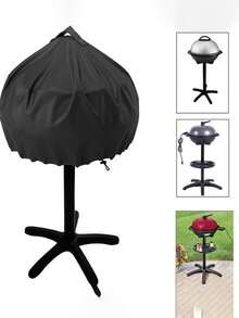1pc Outdoor Patio Grill Cover, Round BBQ Grill Cover, Waterproof Dustproof Sunproof Cover - View 4