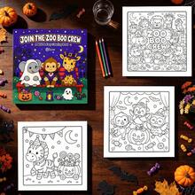 GDTME 2027 New Halloween Pattern Coloring Book, 1 Book 24 Pages 20cm*20cm, Glossy Cover 120g Thick Paper, Skeleton Pumpkin Ghost Halloween Pattern Line Art, Stress Relief Leisure Book, Perfect Halloween Gift For Adult Holiday Art Lovers - Halloween Pattern - View 5