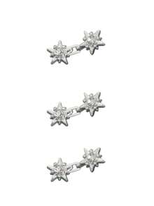 1/3 Piece Metal Star-Shaped Waist Buckle, Waist Adjustment Clip, Jeans Waist Buckle, Skirt Waist Tightener, Waist Adjustment, Invisible Seamless Pin, Snowflake Pattern, Daily Use - Multicolor - View 14