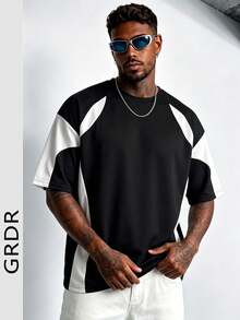 GRDR Men's Fashion Short Sleeve T-Shirt | Exquisite Design | Summer Essential | Easy To Match | Show Your Style - Black - View 4