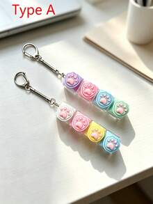 3/2/1pc Creative Cat Paw Keychain | Soft Collectible Keychain, Suitable For Birthday, Valentine's Day, Christmas | Party Gift, Cute Gift For Gatherings And Leisure - Multicolor - View 18