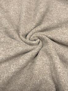 Plus-Size Women's Casual Knit Sweater, Little Fox Warrior Print, Round Neck Long Sleeves, Versatile, Perfect For Fall And Winter, Women's Top. - Camel - View 5