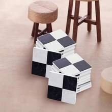 30Pcs 10 Styles Assorted Miniature Dollhouse Floor Boards, Realistic Square Mini Brick Tile Sheets, Decorative Flooring Accessories For Micro Landscape Scenery, Diorama Layout, Doll House Interior Decoration & DIY Architectural Model Craft Supplies - A - View 10