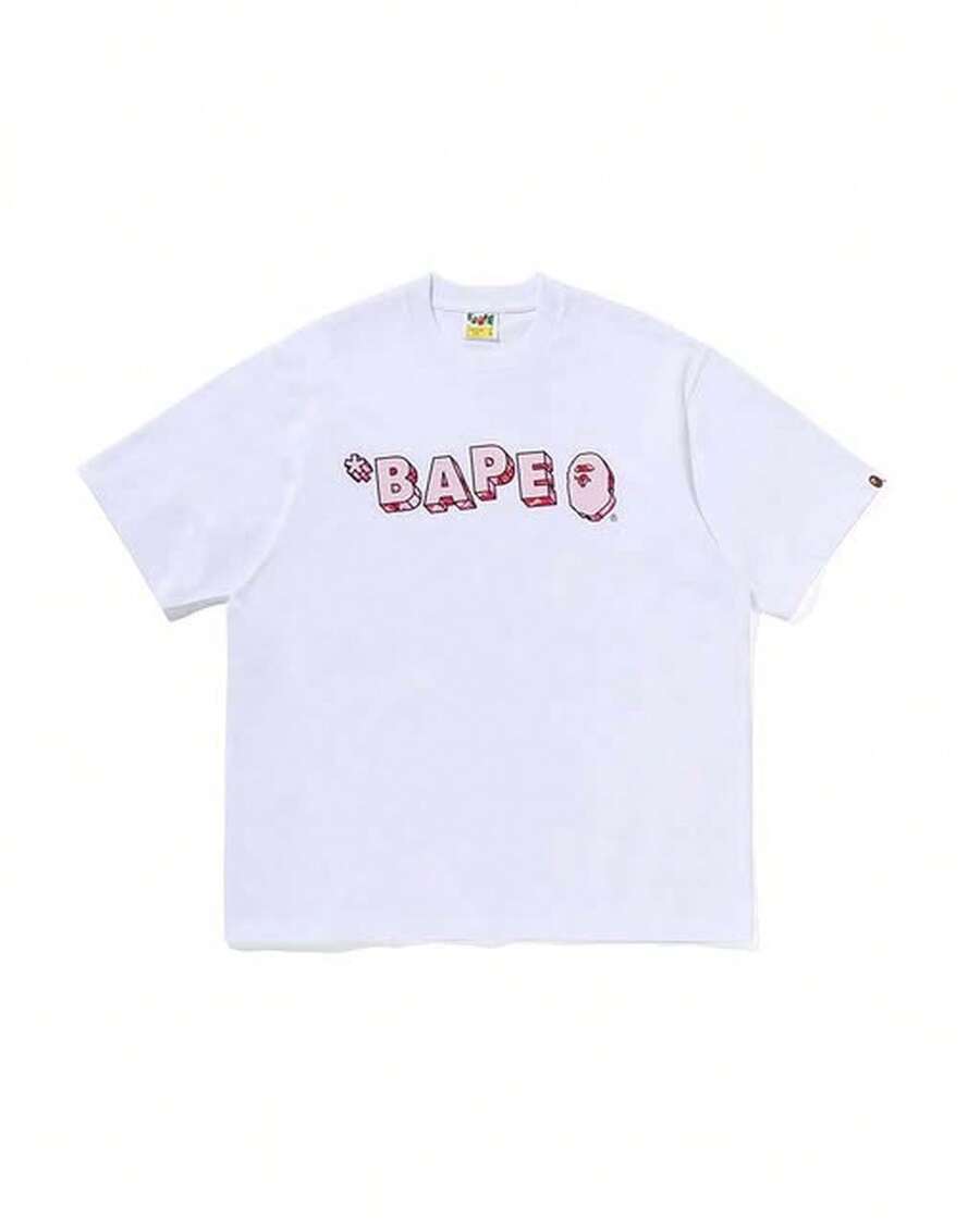 Camiseta unisex 100% algodón con estampado de líneas, superventas 2026, múltiples tallas, estilo oversize para uso casual diario y de fin de semana. - Blanco - Ver 1