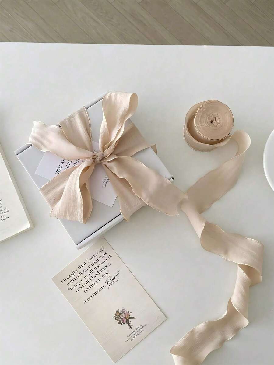 Goddess FestivalValentine's Day Pleated Ribbon High-End Elastic Ruffled Bubble Pleated Webbing Cake Birthday Box Packaging Ribbon Gift Packaging Webbing Hair Tie Cake Packaging DIY Bowknot Fresh Flowers Bouquet Gift Cake Packaging Floral Art Ribbon - / - View 1