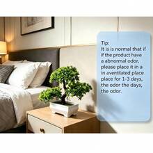 Adorno de Bonsái de Pino Artificial Acogedor, Ramas y Hojas Artificiales con Maceta Blanca Minimalista, Diseño Duradero con Color Resistente a la Decoloración, Adecuado para Sala de Estar y Escritorio de Oficina, Agrega Frescura Verde y Crea una Atmósfera Curativa Decoración de Escritorio - Blanco - Ver 7