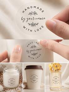 Custom Transparent Round Stickers, Personalized Logo Labels, Minimalist Packaging Decor, Customized Thank You Seal Stickers, Customizable Business Labels, Gift Wrapping, Wedding Favors, Small Business Packaging, Birthday, Personalized Stickers - Style a - View 7