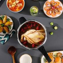 12 L Stainless Steel Pressure Cooker With Lid, Quick Cooking, Compatible With Induction, Gas, Electric, And Ceramic Cooktops - View 6