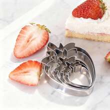 Stainless Steel Cookie Cutter Baking Mold, Multiple Shapes & Styles: Strawberry/Maple Leaf/Apple/Cherry Blossom/Plump Heart - View 4