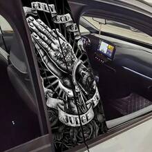 2件組 Only God Can Judge Me 祈禱之手圖案汽車B柱貼紙，復古紋身風格車輛中柱裝飾貼紙，自黏式汽車外觀改裝配件 - 汽車貼紙 - 查看 2