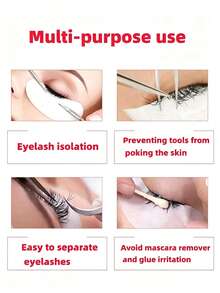 200/100/50/20/10/4 Pasang Penutup Mata untuk Ekstensi Bulu Mata, Penutup Mata Bebas Serat, Cocok untuk Ekstensi Bulu Mata, Alat Ekstensi Bulu Mata, Alat Pelindung Isolasi Ekstensi Bulu Mata - Hot Pink - View 3