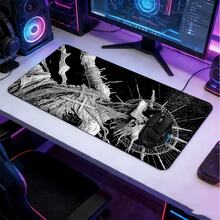 1pc Extended Large Black & White Dead Tree Skull Rune Pattern Mouse Pad, With Non-Slip Rubber Base And Stitched Edge Soft Cloth Material Keyboard Mat. Dark Vintage Skull Etching Print Aesthetic With Non-Slip Rubber Base And Stitched Edge Soft Cloth Material Keyboard Mat, Suitable For Gaming, Home Office And Learning Scenarios. - View 10