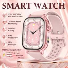2026 Upgraded Fashion Sports Smart Watch For Women, 2.01-Inch HD AMOLED Touch Screen, 1400mAh Large Battery, LED Flashlight + SOS Flashing Mode, IPX8 Waterproof, Bluetooth Calling, AI Voice, 100+ Sports Modes, Fitness Tracking Watch, Compatible With IPhone And Android - View 17