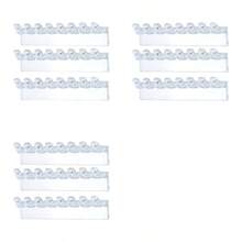 9pcs 8-Hook Clear Acrylic Wall-Mounted Jewelry Storage Rack - With Hole Hook Design, Necklace Bracelet Earring Ring Multi-Function Storage Organizer, Space-Saving Hanging Organizer, Sturdy And Durable Essential For Small Spaces, Perfect Home Decor Gift (Suitable For Living Room, Bedroom, Bathroom) - Multicolor - View 4