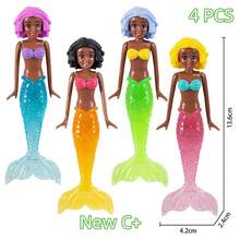 3/4pcs New Transparent/Solid Color Mermaid Diving Toys, Summer Swimming Pool Diving Toys - Transparent Mermaid - View 22