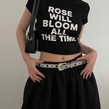 1pc Luxury Rhinestone Fashion Decorative Belt, Glitter Sequin Waist Belt, Suitable For Jeans, Pants And Dresses, Y2K Style Perforated Glitter Belt Accessory - Rhinestone Belt - View 5