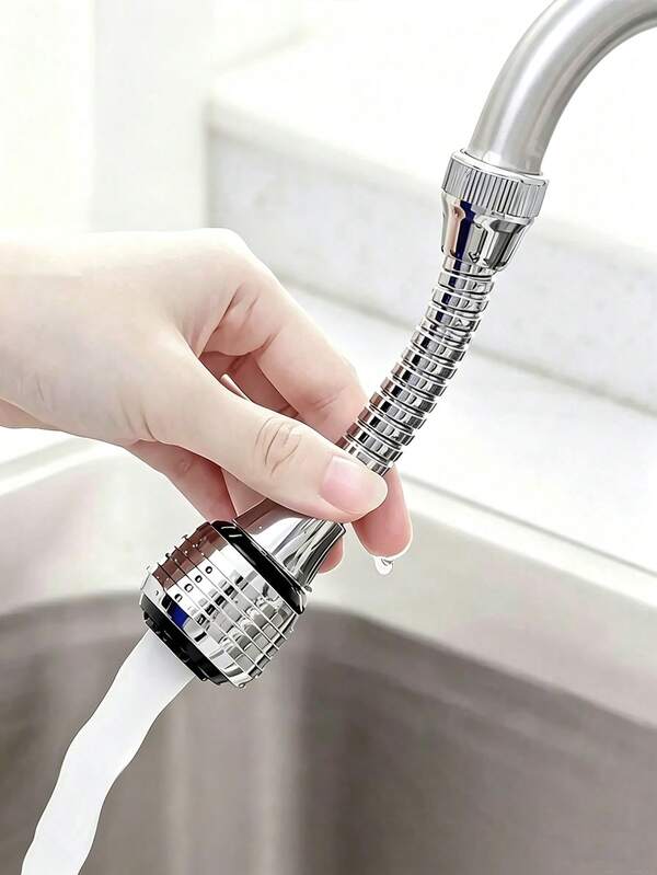 1/3pc Easy Install Kitchen Faucet Extender 360° Swivel Spray Head Suitable For Kitchen And Bathroom Sinks Fits Most Faucets Space-Saving Accessory Tool-Free Installation Anti-Splash Design Water-Saving Aerator Durable Construction