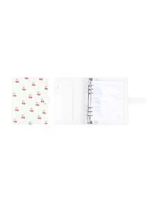 Cherry Pattern Loose-Leaf Binder Card Collection Book Photo Album Notebook,A5 PU Cover+25 Pcs 4-Grids Inner Pages Photo Card Seelves,Wedding Anniversary Family Album,Stationery Book Photocards Storage Album For Trading Card Organization&Collection - Cherry Style - View 13