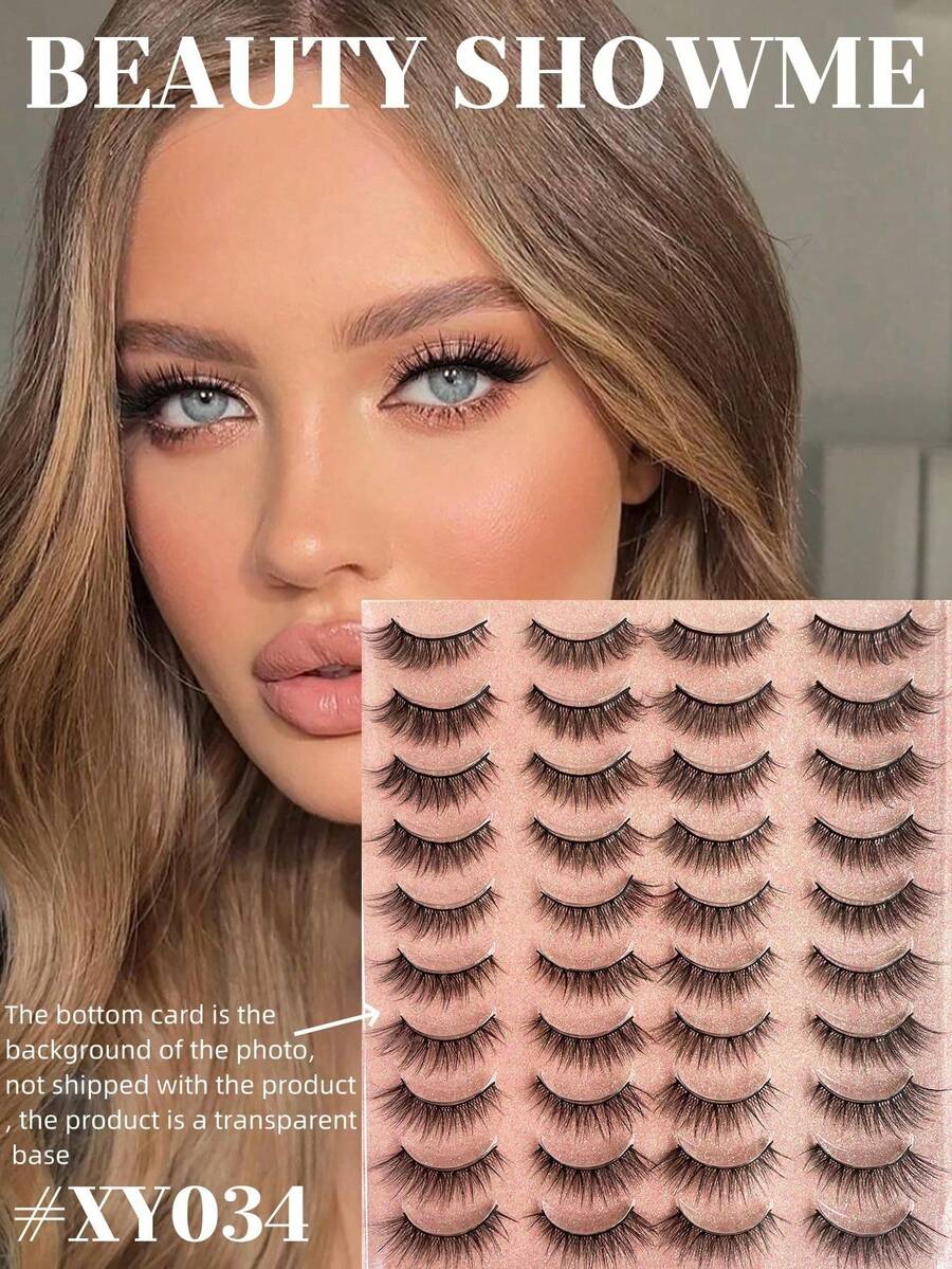 20 Pairs 5D False Eyelashes, Outer Corner Extended Style, Silk Material, Charming Natural False Eyelashes, Doll False Eyelashes, Faux Mink False Eyelashes, 20 Pairs Outer Corner Extended Style - Forever Feather - View 1
