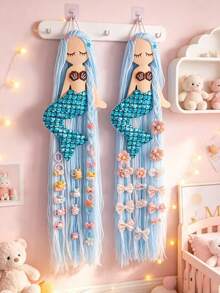 Mermaid Hair Clip Storage Rack, Cute Girls Hair Accessories Organizer, Suitable For Nursery Decor - Multicolor - View 11