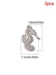 3pcs Stainless Steel PVD Plated Marine Life Pendants Dolphin Crab Starfish Shell Charms Pendant For DIY Jewelry Making Accessories - Pendant - View 6