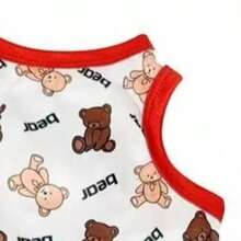 Bộ 2 áo vest không tay cho thú cưng, họa tiết gấu dễ thương, siêu thoáng khí nhẹ, giảm rụng lông, giữ mát và ngăn quá nhiệt, phù hợp chơi ngoài trời và chụp ảnh - Đỏ - Xem 7