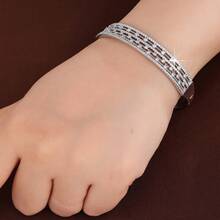1pc Minimalist Geometric Line Starry Sky Shape Design Inlaid With Cubic Zirconia Women's Fashion Bracelet - Multicolor - View 10