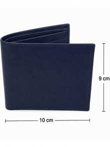 Cartera color azul / billetera para hombre  Piel Genuina    almacenar billetes y tarjetas   regalo, casual o formal - azul real - Ver 3