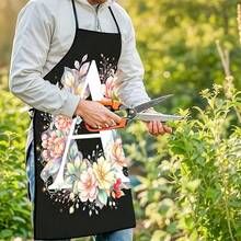 English Letter Print Apron, Durable And Easy To Clean, Polyester Material, Suitable For Kitchen Cooking, Cake Making, Outdoor Harvesting, Outdoor BBQ And Other Occasions. - Multicolor - View 5