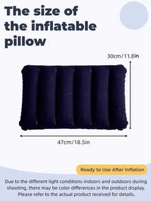 Square Inflatable Travel Pillow Neck Support Unisex Waist Cushion Camping Beach Tent Rest Long Flight Road Trip Comfortable Aviation Accessory Elegant Travel Gear Inflatable Material Camping Essential Travel Essential - Multicolor - View 11