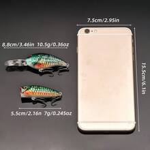 ANFS 2pcs Fishing Lure, Realistic Design Artificial Baits With Vibrant Patterns For Freshwater Saltwater Fishing - Multicolor - View 8