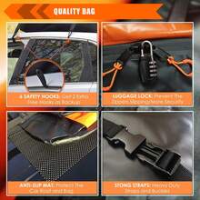 Waterproof Car Roof Cargo Bag 20 Cubic Feet Large Capacity Portable Roof Luggage Storage Organizer Universal Fit For Car SUV Truck Outdoor Travel Road Trip - 15cuft - View 7