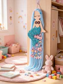 Mermaid Hair Clip Storage Rack, Cute Girls Hair Accessories Organizer, Suitable For Nursery Decor - Multicolor - View 7