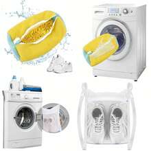 360° Shoe Laundry Bag, Anti-Deformation, Machine Washable And Dryable, Soft Velvet Lining, Suitable For Sports Shoes And Casual Shoes, Home Laundry Storage And Protection - Multicolor - View 9