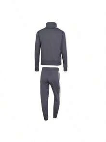 Under Armour Women's Tricot Tracksuit 2026 Summer New Collection Stand Collar Color-Block Sporty Casual Two-Piece Set 1365147-026 - Grey - View 2