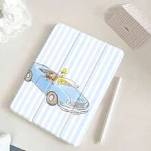 Curious George Blue Car Ride This Stylish Case Is Compatible With Anti-Drop Function, Sleep/Wake Function Compatible With - View 2