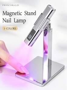 5 Colors Handheld Display Screen Nail Lamp, Rechargeable Fast-Drying Mini Nail Lamp, Portable LED Nail Lamp For Quick Curing, Suitable For Home Use - Multicolor - View 5