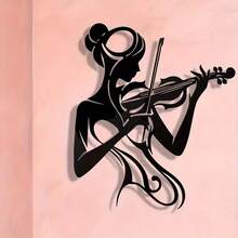 A Woman Conveys The Spirit Of Classical Music Through The Elegant Silhouette Of A Violin. - 1 - View 6