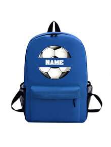 This Spacious And Lightweight Soccer Print Backpack Is Perfect For School, Work, And Leisure. It Features Adjustable Shoulder Straps And... - Multicolor - View 16
