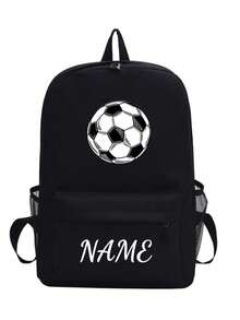 This Spacious And Lightweight Soccer Print Backpack Is Perfect For School, Work, And Leisure. It Features Adjustable Shoulder Straps And... - Multicolor - View 41